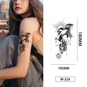 Pegatina de Tatuaje Temporal Semipermanente a Prueba de Agua, Plantilla de Arte Corporal, Calcomanía Decorativa de Papel para Fiestas, Festivales, Uso Profesional - Product Image 1