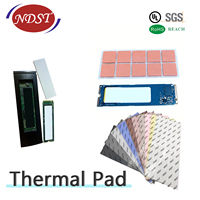 NDST-CP-120-T300 Plaques thermiques en silicone haute tension 6kV haute température, matériau de remplissage pour espaces d'air, feuille isolante pour surfaces CPU/GPU/LED