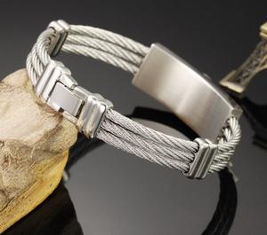 <span class=keywords><strong>Bracelet</strong></span> jonc torsadé en acier inoxydable bicolore style hip-hop rétro pour <span class=keywords><strong>homme</strong></span> – Cadeau idéal pour les fêtes – Meilleur prix - Product Image 4