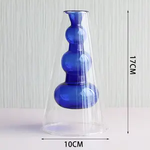 Handgemachte Glas kristall vase für Haupt dekoration