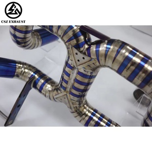 CSZ para Lamborghini Aventador SVJ 6.5L V12 Tubo recto de escape de titanio con eje trasero X-pipe - Product Image 3