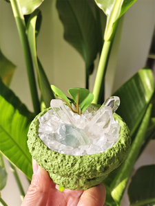 Productos de Sanación Espiritual a Precio de Fábrica, Cristal Natural, Material Mixto en Virutas, <span class=keywords><strong>Planta</strong></span> en Maceta para Regalo o Recuerdo - Product Image 1