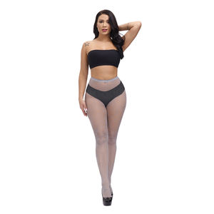 Collants résille en nylon XXXL pour femmes grasses, bonneterie Jacquard grande taille, bas en maille, lingerie transparente - Product Image 2