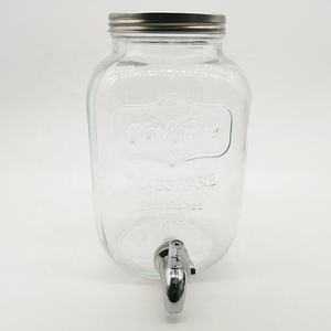Distributeur de boissons en verre transparent de <span class=keywords><strong>5</strong></span>,8 litres avec robinet en acier inoxydable pour thé au citron, alcool, tequila - Product Image 4