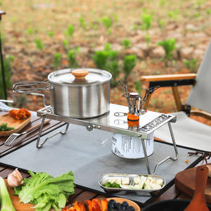 Mini réchaud supérieur ultraléger portable au gaz butane pour le camping, les pique-niques, le cyclisme, la pêche, l'utilisation en extérieur, argent, 117g - Product Image 4