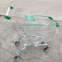DIKA DK-E-180L Chariot de courses pliable en acier robuste pour supermarché, avec roues élévateur et siège, galvanisé anti-corrosion
