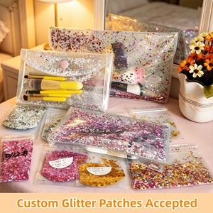 Nouveau design personnalisé forme taille paillettes sac cosmétique holographique sac à main bouton <span class=keywords><strong>rose</strong></span> or violet argent <span class=keywords><strong>eau</strong></span> paillettes sacs pochette - Product Image 5