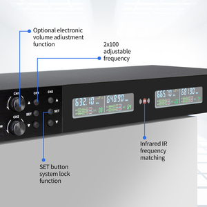 Depusheng mới ur422 chuyên nghiệp <span class=keywords><strong>4CH</strong></span> bodypack <span class=keywords><strong>Transmitter</strong></span> mic Micro không dây cho giai đoạn bài phát biểu - Product Image 2