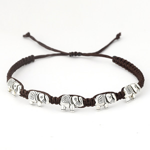 Bracciale con cordoncino intrecciato fatto a mano in macramè alla moda di tartaruga marina Charm Design con diamante per regalo in lega materiale da spiaggia - Product Image 6