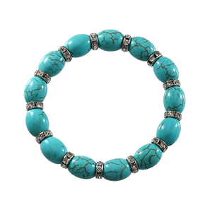 Pulsera Unisex Elástica de Aleación de Zinc con Cuentas Artificiales de Estrás en Forma de Bola, Moderna, para Aniversario - Product Image 1