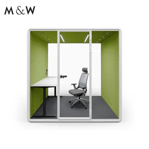 M & W Prefab House Flat Pack Modulaire Huiskantoor Tiny House Indoor Cabine Kantoorruimte Vergadering Pod Tuinkantoor Pods