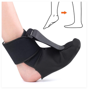 Attelle de <span class=keywords><strong>nuit</strong></span> réglable HKJD pour pied tombant, orthèse cheville-pied en néoprène souple pour le soulagement de la fasciite plantaire et des AVC - Product Image 1