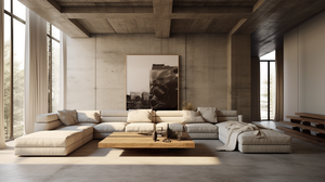 Diseño de concepto 3D AI 2024, estilo moderno Wabi-Sabi, espacio de sala de estar, diseño de concepto creativo con efectos visuales realistas - Product Image 3