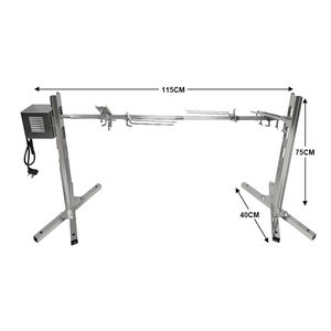 Parrilla de barbacoa profesional, <span class=keywords><strong>brasero</strong></span> para exteriores, soporte para barbacoa, parrilla de carbón, parrilla giratoria eléctrica, tenedor, barbacoa de jardín - Product Image 2