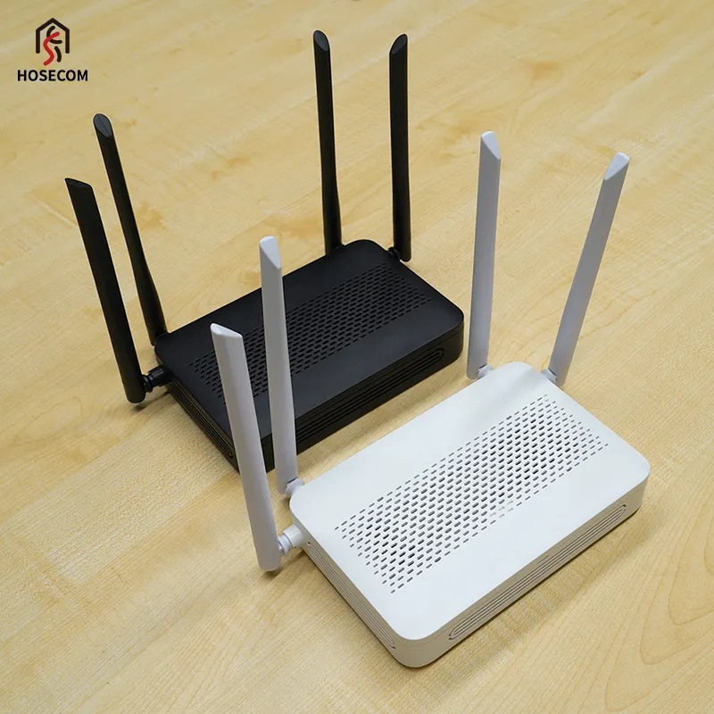 OEM/ODM Atacado AX1200 4GE 802.11ac Malha Router Wifi5 Dupla Banda Casa Roteador Sem Fio com 4 * 5dbi Antena