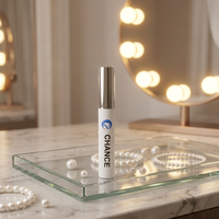 Contenant cylindrique en plastique vide pour brillant à lèvres et baume à lèvres 10 ml, cosmétique rond avec capuchon, brosse et impression sérigraphiée