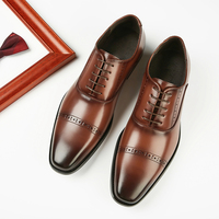 Herren Übergrößen Echtleder Formelle Anzugschuhe Spitze Zehen Hochzeitsstil Oxfords für Büro & Karriere