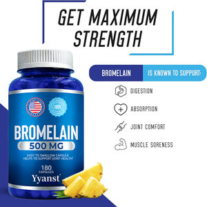 Cápsulas de bromelina de marca privada de alta calidad que ayudan a reducir el dolor muscular, favorecen la digestión y alivian la respuesta inflamatoria. - Product Image 3