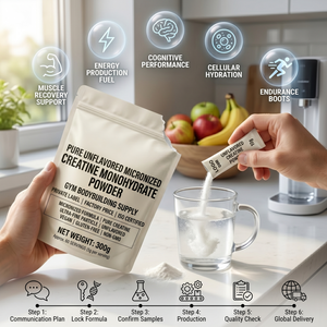 Créatine monohydrate micronisée pure sans arôme, marque privée, prix d'usine, certifiée ISO, pour la <span class=keywords><strong>musculation</strong></span> et les fournitures de gym - Product Image 2