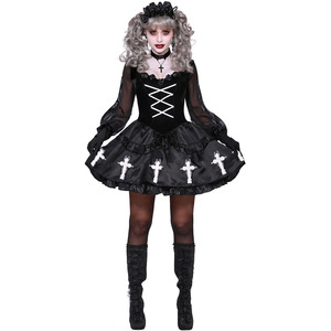 M-xl Novo Europeu E Americano Vampiro Fantasma Da Freira Roupa Cosplay Tamanho Grande Trajes De Halloween Para As Mulheres