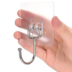 Crochets adhésifs transparents ultra-résistants pour murs, ventouses puissantes, supports muraux robustes pour salle de bain et cuisine - Product Image 1