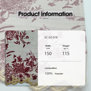 Kain berkualitas tinggi 115gsm 100% Poliester dengan pola Herringbone mewah, dicetak digital dan di-bordir untuk pakaian Islam. - Product Image 1