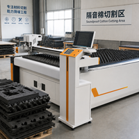 Machine de découpe automatique de panneaux acoustiques CNC avec couteau oscillant, découpeuse numérique pour mousse insonorisante et matériaux isolants