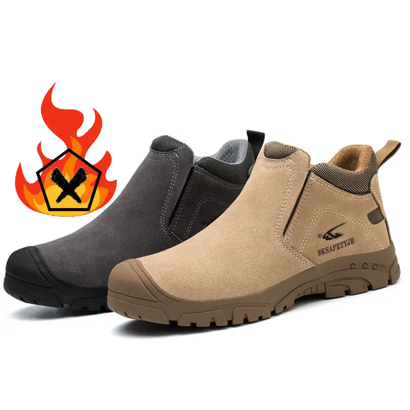 Zapatos de hombre, botas de aumento de altura, zapatos de seguridad resistentes al fuego, resistencia al aceite personalizada, zapato insulould