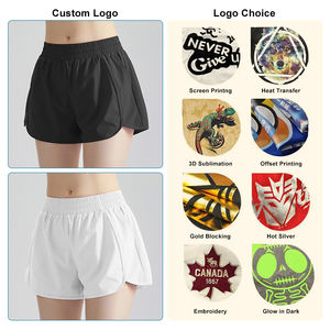 Pantalones Cortos Deportivos de Verano de Alta Calidad con Logotipo Personalizado, Anti-Transparencia, Holgados, para Motociclistas, con Bolsillo, Secado Rápido, para Yoga, Gimnasio y Fitness - Product Image 1