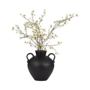 Moderno vaso in terracotta con manici per decorare il soggiorno, complemento d'arredo per la casa, camera da letto, ufficio, mensola, cucina. - Product Image 2
