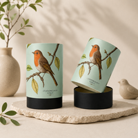 Tubo de Cartón Ecológico Personalizado con Impresión a Todo Color y Base Negra para Empaque de Regalos de Lujo con Logotipo Personalizado