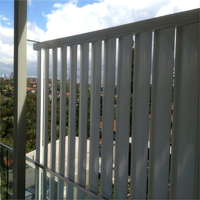 Clôture de jardin en aluminium pour balcon Profil de persienne Cadre de persienne Panneaux de clôture en aluminium d'intimité à lamelles horizontales