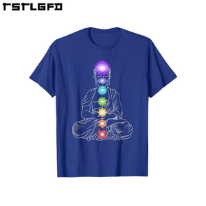 เสื้อยืดผ้าฝ้ายออร์แกนิค100% สำหรับผู้ชายเสื้อยืด Y2K คริสตัลบำบัดทางจิตวิญญาณโยคะประดับพลอยเทียม - Product Image 4