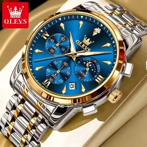   Relojes de Cuarzo 3639 para Hombre, Manecillas Luminosas, Nuevo Diseño de Moda, Tres Esferas, Correa de Acero Inoxidable, Resistente al Agua 3ATM, Relojes para Hombre - Product Image 6
