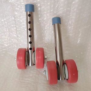 Accessoires pour aides à la marche : Roulettes silencieuses tubulaires à double roue de 22 mm pour la mobilité des personnes âgées - Product Image 1