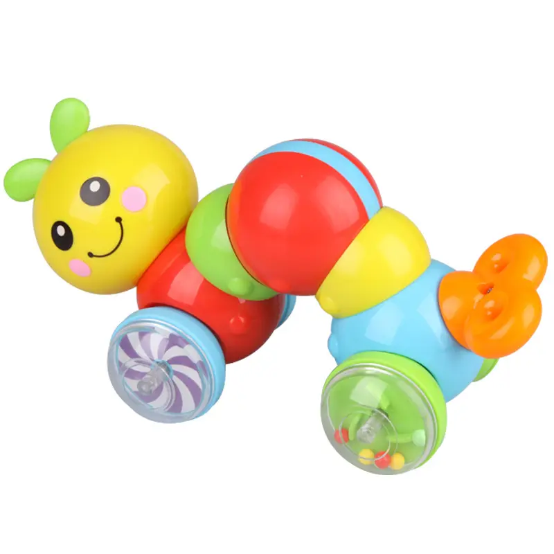 Divertente esercizio baby early education guide imparare a gattonare pressione premere giocattoli striscianti magic wiggle catch worm toy