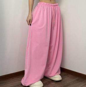 Custom Blank Breathable Cotton Jogger <strong>Pants</strong> Women Flat Front Baggy Low Waist Drawstring Y2k <strong>Harem</strong> <strong>Pants</strong> Wide Leg for Ladies - Product Image 6