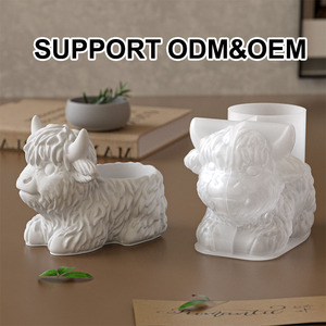 Molde de Silicona de Vaca de las Tierras Altas, Molde 3D para Macetas con Forma de Vaca, Molde para Macetas de Resina Reutilizable - Product Image 3