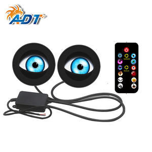 Moto 14 Modes LED Dynamic Devil Eyes Phares antibrouillard avec télécommande - Product Image 1