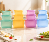 Conteneur alimentaire réutilisable en silicone, 200 ml, 300 ml, 600 ml, boîte de conservation transparente pour soupes et fruits, garde au frais