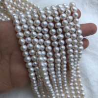 Perles d'eau douce naturelles de qualité AAA/AAAA, blanches, presque rondes, 8-9 mm, vente en gros
