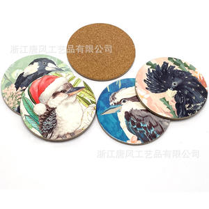 แผ่นรองแก้วไม้ MDF ทรงกลม ทนทาน ป้องกันความร้อน ลายการ์ตูนนก จาก Zhejiang Tangfeng สำหรับป้องกันเครื่องดื่ม - Product Image 4