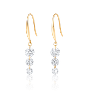Élégantes boucles d'oreilles clous en or blanc massif 18 carats avec diamant de laboratoire taille poire de 0,96 ct |   Diamant de laboratoire de taille poire certifié IGI - Product Image 1