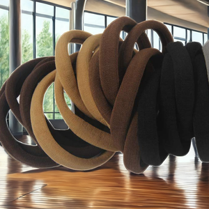 50 Pièces de Supports pour Queue de Cheval en Silicone Noir Durable avec Impression par Transfert Thermique pour Cheveux Épais et Bouclés, pour Femmes et Hommes - Product Image 1