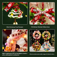 Guirlande de Noël en chenille lumineuse, ornement suspendu, décoration de sapin de Noël DIY