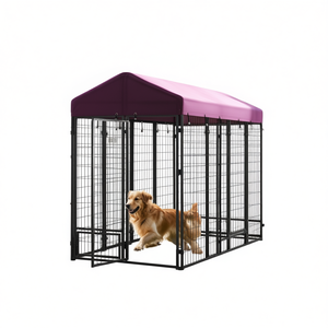 Cage pour chien en fil d'acier, grande, extérieure, verrouillable, pour toutes les saisons, pour votre animal de compagnie - Product Image 1
