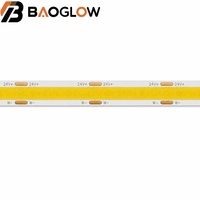 Bande LED COB électroplaquée de 8 mm et 10 mm de large, 3 fils, sans chute de tension, coupable toutes les 2,5 cm, 2700K-6500K, pour magasins de vêtements