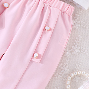 Ensemble de vêtements décontractés en laine pour filles, veste sans manches, pantalon avec un chapeau, ensemble respirant et tendance - Product Image 5