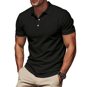 Mùa Hè Men's Polo Áo Sơ Mi Kích Thước Lớn Giản Dị Màu Rắn Ngắn Tay Áo T-Shirt Tùy Chỉnh In Trắng Nhãn Thể Thao Golf Polo Áo Sơ Mi - Product Image 5