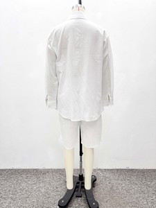 Completo da donna con pantaloncini con tasche, cardigan casual <span class=keywords><strong>taglie</strong></span> <span class=keywords><strong>forti</strong></span>, camicia abbottonata, <span class=keywords><strong>pantaloni</strong></span> <span class=keywords><strong>bianchi</strong></span>, completo due pezzi in stile africano - Product Image 6